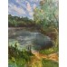Summer on the Aidar River – Original Acrylic Landscape Painting Summer on the Aidar River – Original Acrylic Landscape Painting