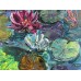 Dance of Water Lilies – acrylic painting on canvas 40 × 40 cm – Marina Stognieva
