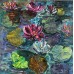 Dance of Water Lilies – acrylic painting on canvas 40 × 40 cm – Marina Stognieva