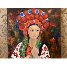 Portrait oil "Slavic girl"