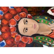 Portrait oil "Slavic girl"