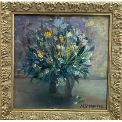 Oil painting "Bouquet of Flowers" in a frame, a beautiful gift or decoration of your own interior.