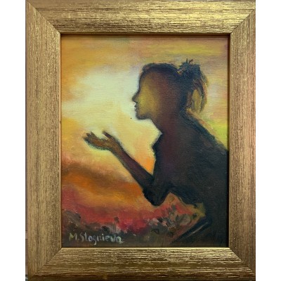 Oil painting sun at sunset - buy painting