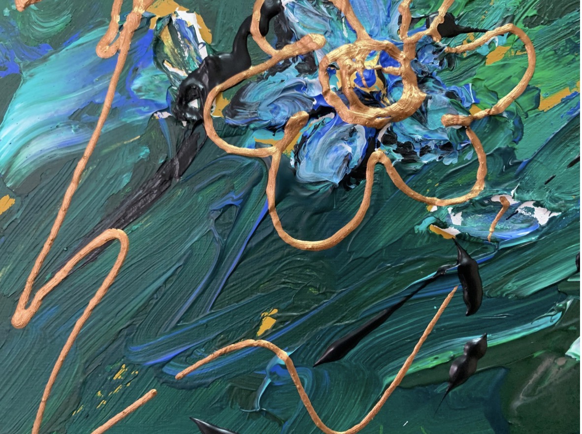 Texture detail of Green Abstract by Marina Stognieva