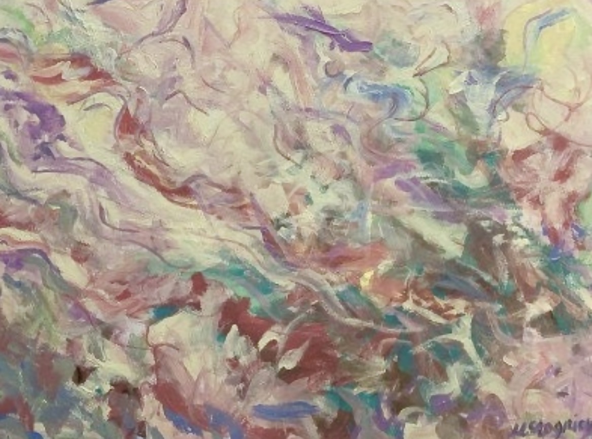 Self-Portrait Calmness of the Soul - Original Abstract Painting by Marina Stognieva