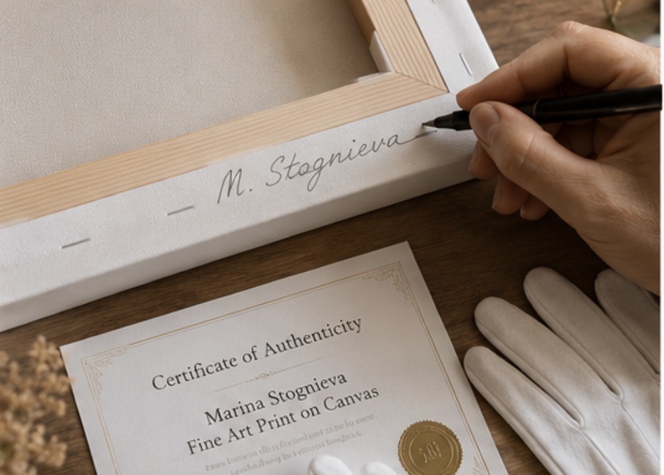 Fine art print with the artist’s signature and certificate of authenticity
