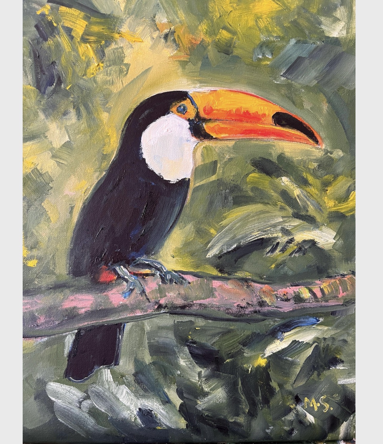 Toucan – Exotic Bird, original painting by Marina Stognieva