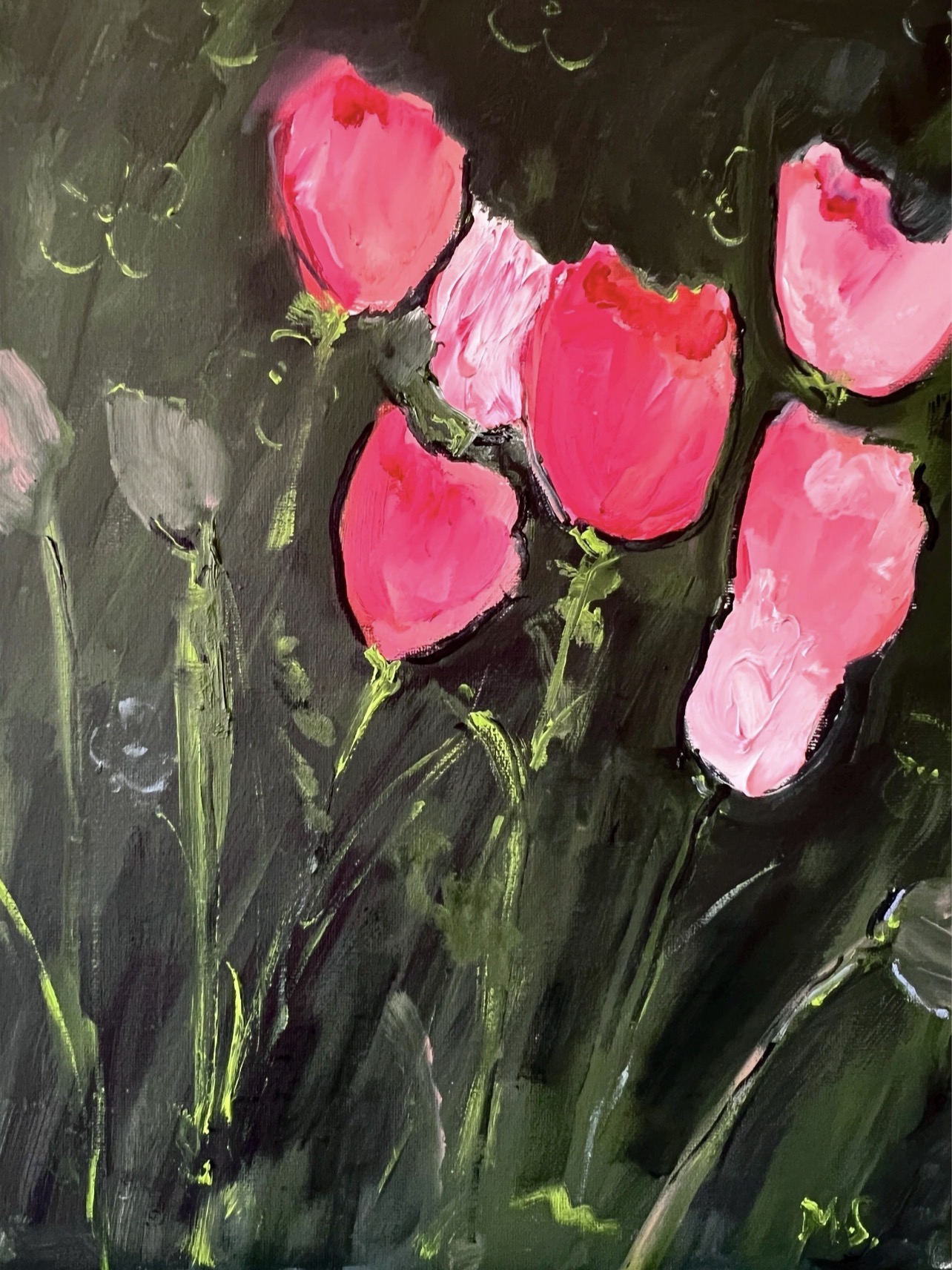 Tulips - original oil painting by Marina Stognieva